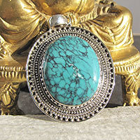 Turquoise Pendants - Indian jewelry in Silver