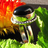 Indian Onyx Rings • 925 Silver