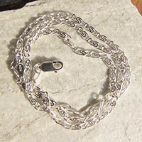 Indische 925 Silberkette • Halskette Design "Spiral-Ornament"