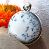 Pendant Dendritic Opal round • 925 Silver Jewelry