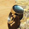 Indian Ring Labradorite - smooth 925 Silver Setting