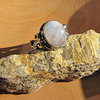 Indian Moonstone Ring Cord Ornament - 925 Silver Jewelry