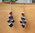 Indian Garnet Silver Jewelry Set - Pendant and Earrings
