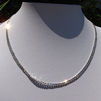 Supple Necklace 'Curb Chain' 4mm 925 Silver