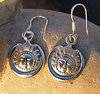 Earrings with Sun - Indian 925 Silver Ethnic Jewelry