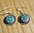 Round Turquoise Earrings ❦ Indian Ethnic Jewelry 925 Silver