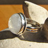 Attractive Moonstone Ring round - Indian Silver Jewelry