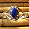 Indian Lapis Lazuli Bangle adorned ❧ 925 Silver