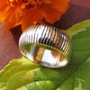 Indian Ethnic Style Ring fine Engraving - 925 Silver