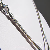 Achtkant Schlangenkette Halskette 4mm - 925 Sterling Silber