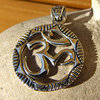 Pendant OM Symbol ornated • 925 Silver Ethnic Jewelry
