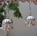 Lovely Earrings in Ethnic Design - 925 Silver Jewelry
