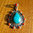 Magnificent Pendant Turquoise and Coral - Ethnic Style 925 Silver