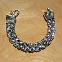 Kunstvoll geflochtenes Armband ☙ Indischer 925 Silber Schmuck