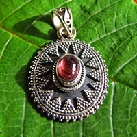 Tourmaline Pendant in Ethnic Style ☙ 925 Silver Jewelry