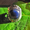 Ornated Lapis Lazuli Ring • 925 Silver Jewelry