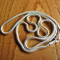 Indian high-gloss Snake Chain Ø 2mm pure 925 Sterling Silver