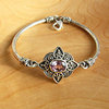 Ethnic Style Bracelet with Amethyst ❦ 925 Silver