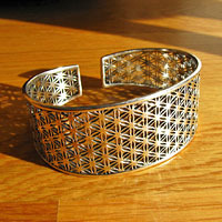 Indian Bangle 'Flower of Life' ☸ 925 Silver
