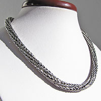 Exklusive indische geflochtene Halskette ⚜ 925 Silber
