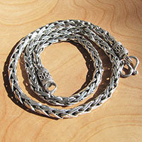 Indian Necklace artfully braided ❦ Ethnic Style 925 Silver