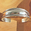 Indian Bangle ☆ Shiny with ornate Trim ☆ 925 Silver