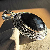 Premium Onyx Pendant ornated - 925 Silver Jewelry