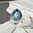 Indischer Blauer Topas Ring • glänzende 925 Silberfassung