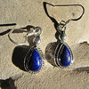 Very delicate Lapis Lazuli Earrings - 925 Silver