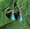 Very dainty Earrings with Turquoise - Indian Silver Jewelry