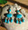 Splendid Turquoise Earrings ❦ Ethnic Design 925 Silver