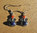 Indian 925 Silver Earrings - Lapis Lazuli and Red Coral