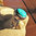 Impressive Indian Turquoise Ring high 925 Silver Setting
