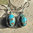 Attractive Indian Earrings Sea Jasper blue ☼ 925 Silver