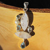 Pendant Moonstone, Blue Topaz and Pearl in 925 Silver