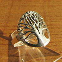 Ring with 'Tree of Life' Symbol - Indian 925 Silver Jewelry