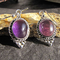 Amethyst Earrings ❧ charming 925 Silver Adornment