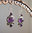 Amethyst Earrings • Indian Design 925 Silver