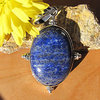 Indian Lapis Lazuli Jewelry Pendant • Silver Ornament