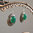 Indische Ohrringe Grüner Onyx ❦ Ethnostil 925 Silber