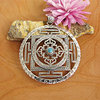 Amulet Pendant with Turquoise ☸ 925 Silver Ethnic Style