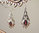 Indian Garnet Earrings • Floral Ornament • 925 Silver