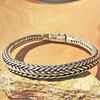 Round Bracelet braided ❈ 925 Silver ❈ Clasp Shiny