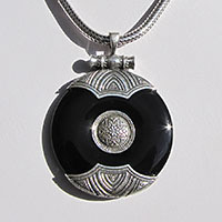 Noble Onyx Pendant ❂ 925 Silver Statement Jewelry