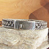 Indian Bracelet Braided Design ☙ Clasp shiny ☙ 925 Silver