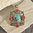 Splendid Ethnic Design Pendant Turquoise Coral ❦ 925 Silver