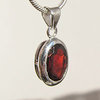 Dark red Garnet Pendant ❈ 925 Silver Jewelry