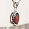 Dark red Garnet Pendant ❈ 925 Silver Jewelry