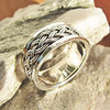 Indian Ring Braid Pattern • Middle Piece rotatable • Silver