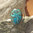 Indischer Ring Sea Jasper blau Variscit ❂ 925 Silber Schmuck